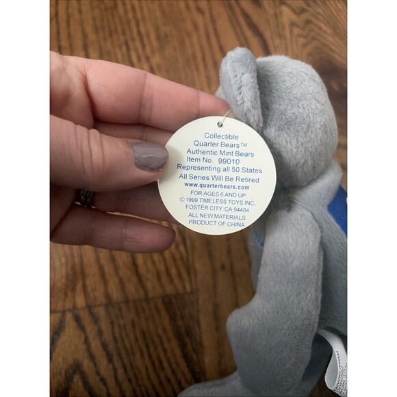The Authentic Collectible Quarter Bear 1999 Timeless Toy Virginia New - Picture 5 of 5